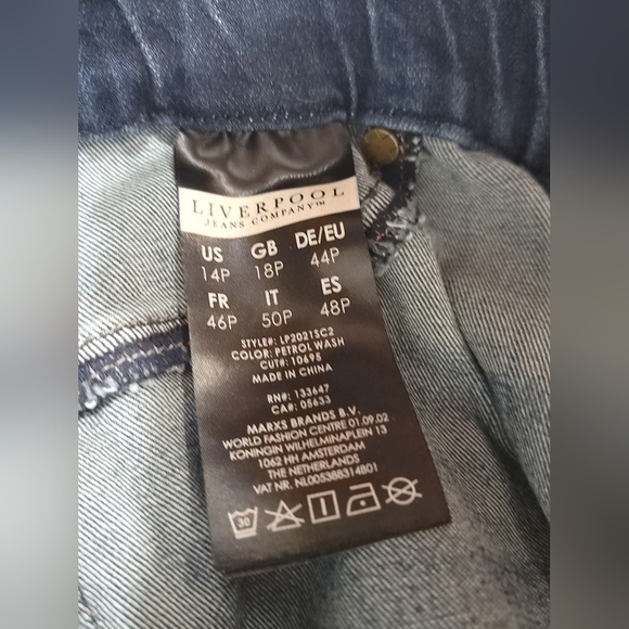 Liverpool Los Angeles The Denim Legging Pull-on Ankle Skinny Jean 14/32 Petite - Picture 11 of 15